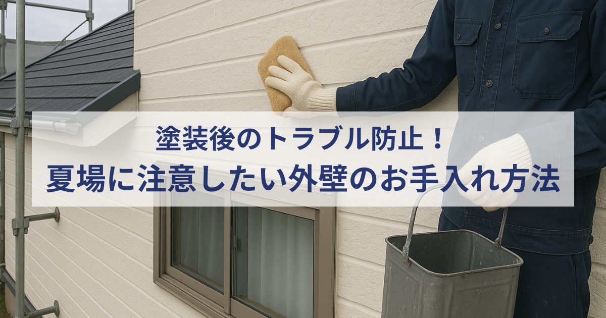 塗装後のトラブル防止！夏場に注意したい外壁のお手入れ方法