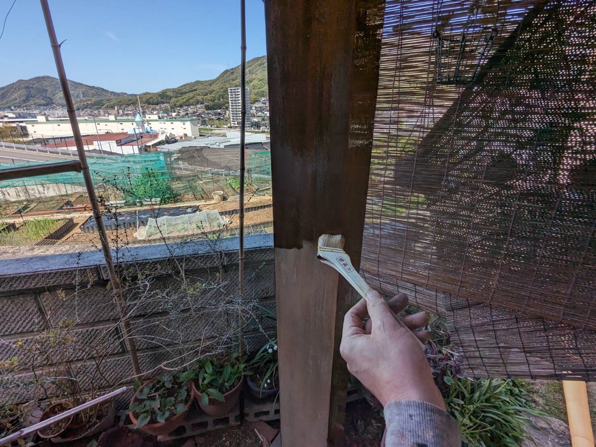 木部塗装（中塗り）