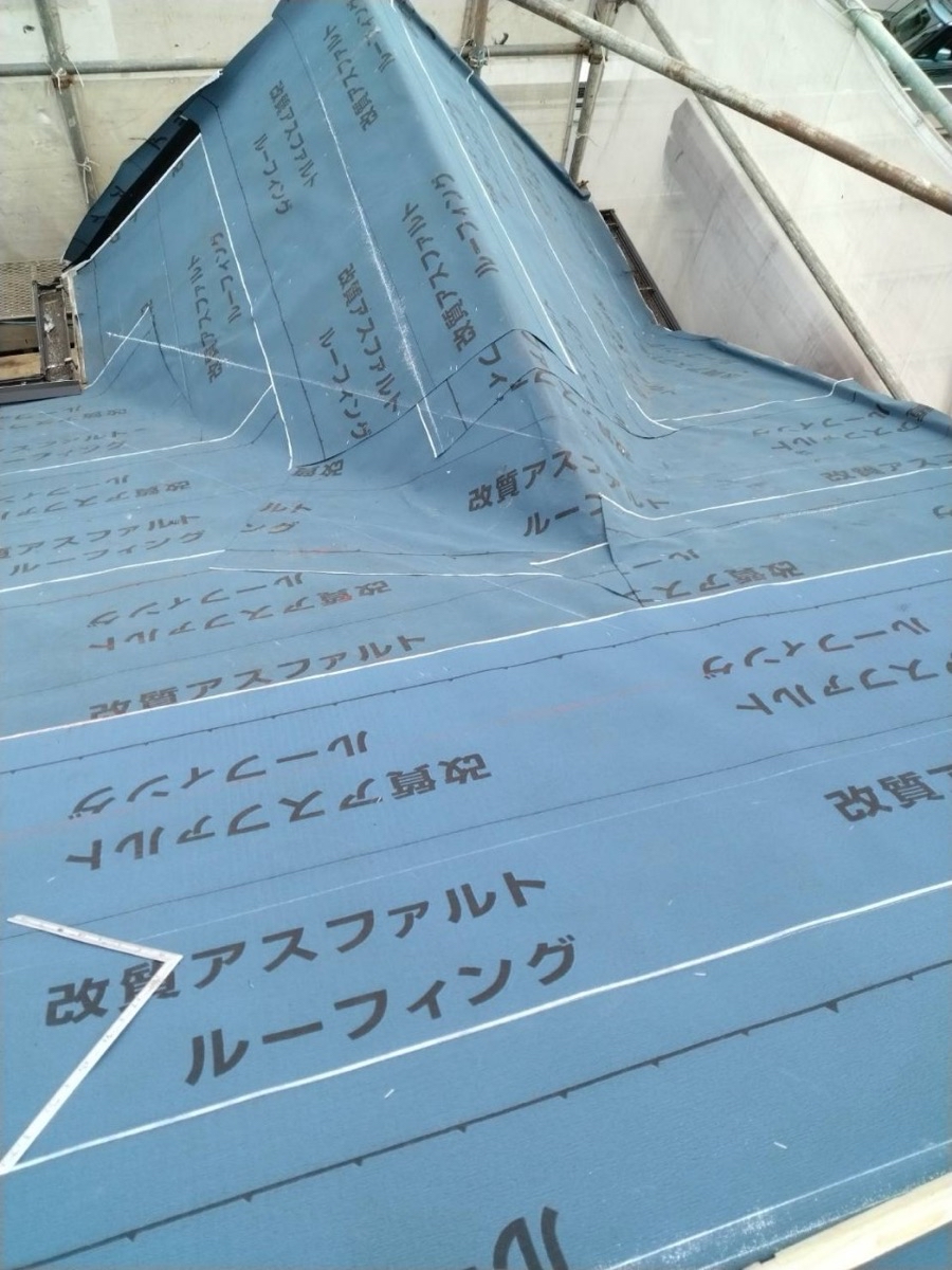 屋根工事（ルーフィング貼り）