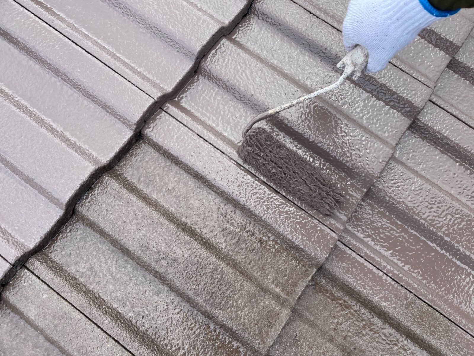 屋根塗装（中塗り）