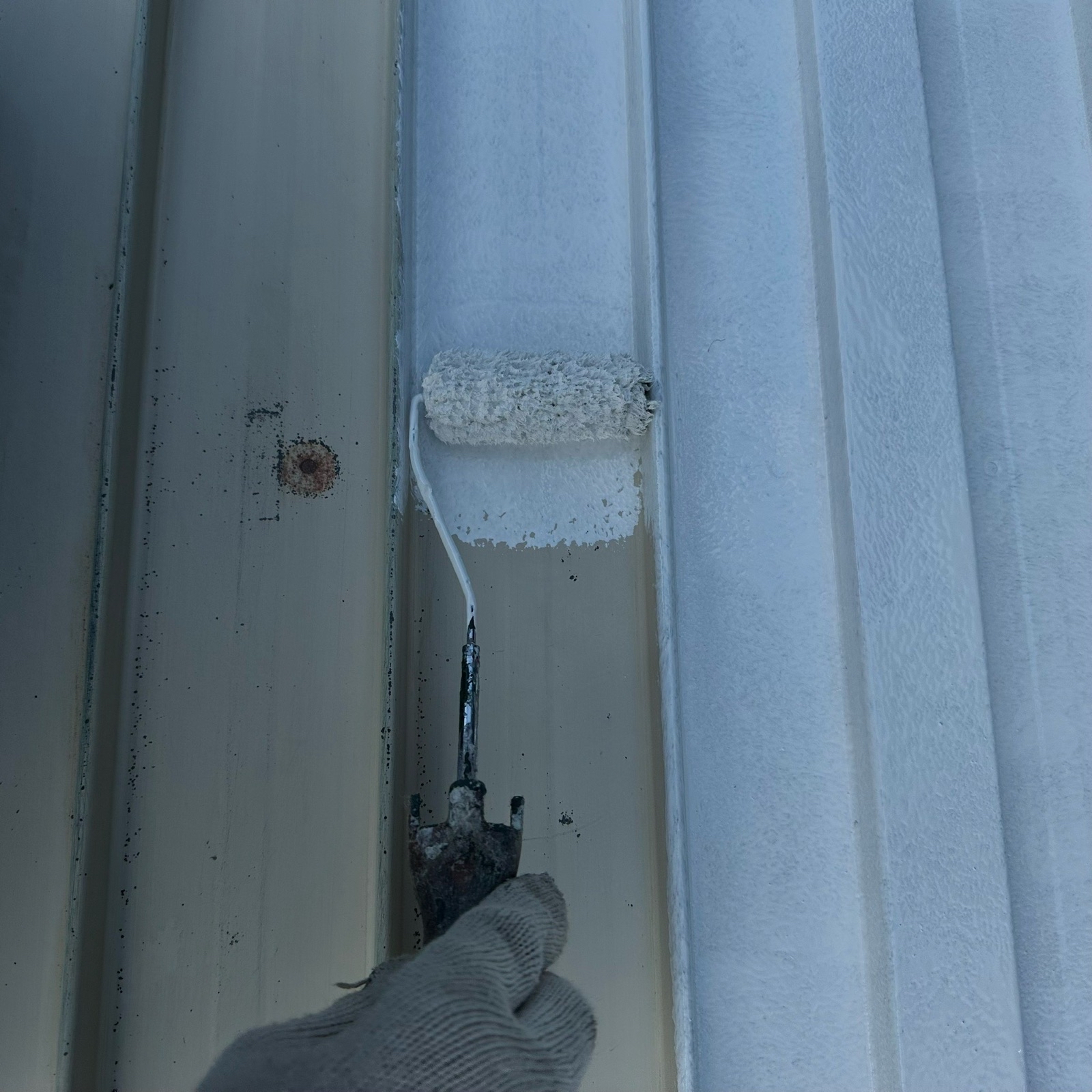 鉄部塗装（倉庫屋根：錆止め）