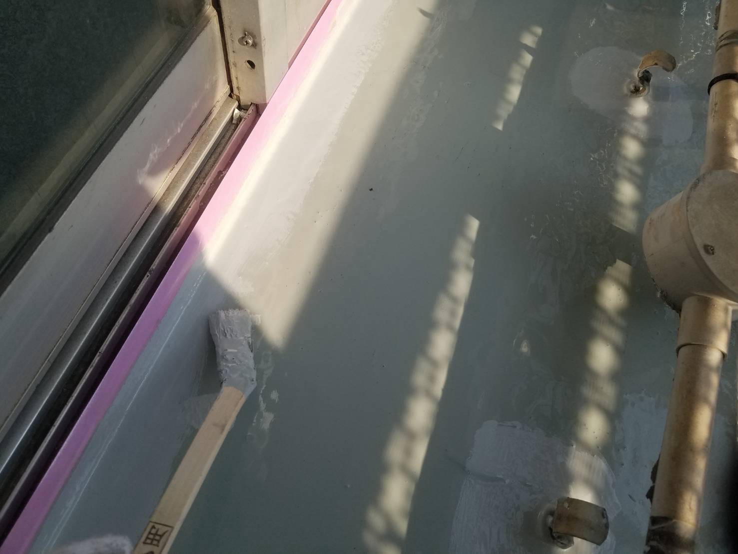 正面防水（ウレタン塗膜防水2層目）