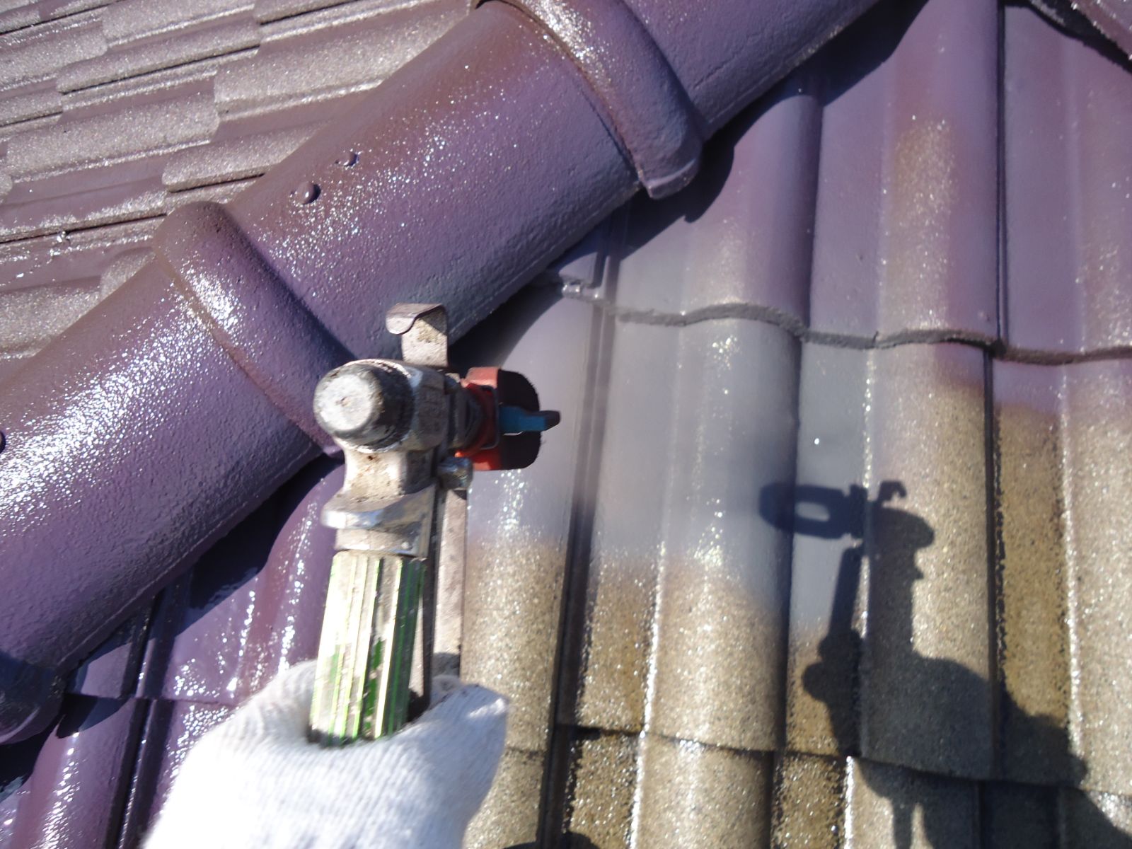 屋根塗装（中塗り）