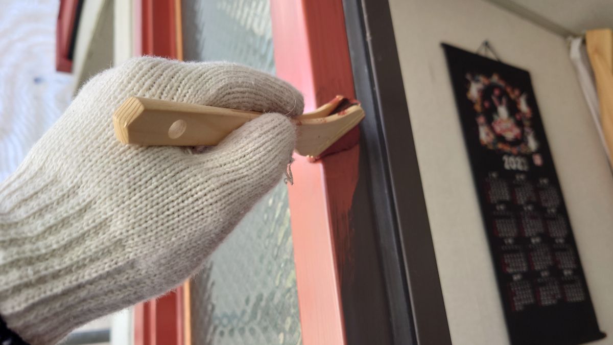 鉄部塗装（鉄扉：錆止め）